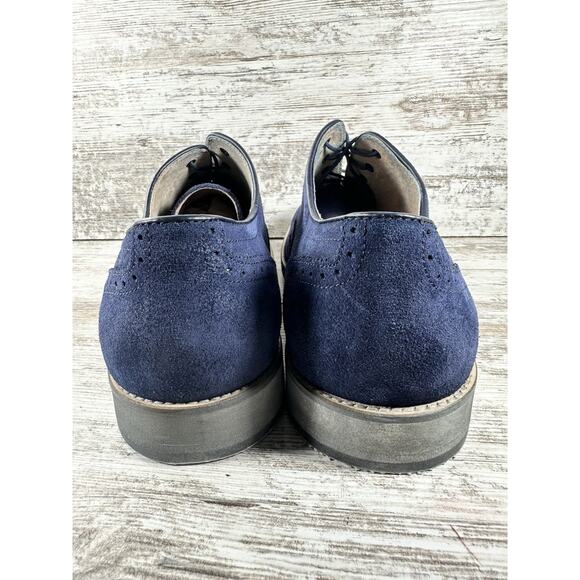 Men\'s Andrew Marc Blue Suede Wingtip Oxfords Sz 13 EUC! main image 6